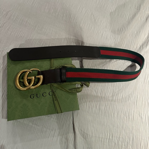 Gucci Web belt with Double G Buckle - Picture 6 of 8